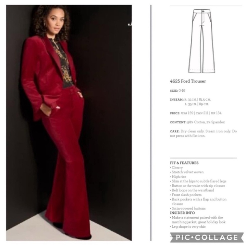 Cabi Cherry Red Ford Trouser